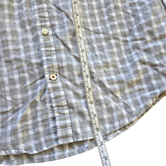 Tommy Hilfiger Button Down Shirt Mens Large Gray Plaid Slim Fit Long Sleeve - Picture 8 of 9